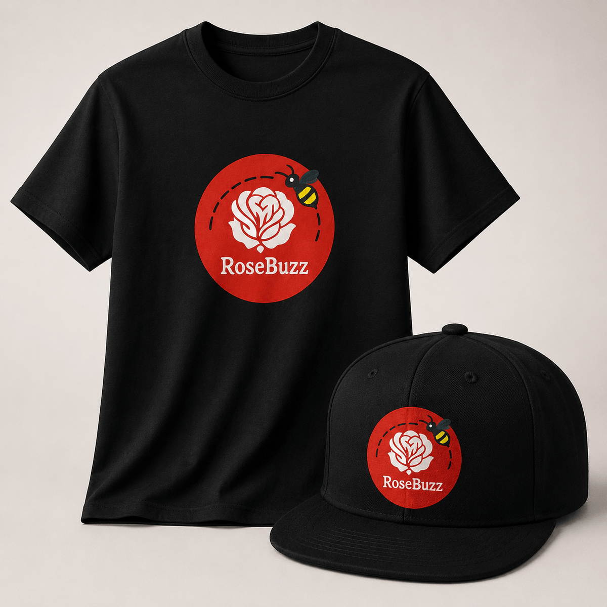 Premium Black Shirt & Cap Set